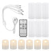 USB Rechargeable Flameless Tea Lights with Remote & Timer – 6 Pack Warm White