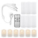 USB Rechargeable Flameless Tea Lights with Remote & Timer – 6 Pack Warm White