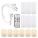 USB Rechargeable Flameless Tea Lights with Remote & Timer – 6 Pack Warm White