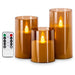 Set of 3 LED Flameless Candles with Remote Control — Flickering Décor Lights for Weddings & Parties