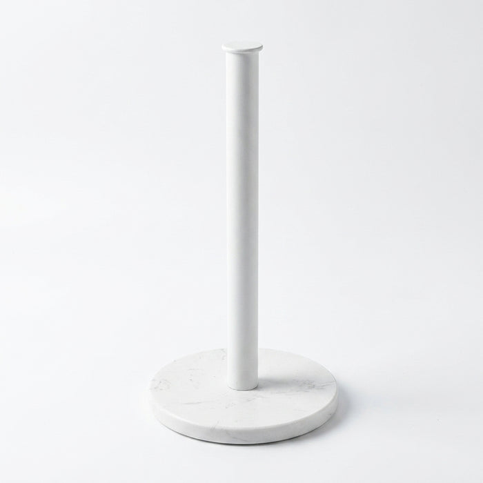 Nordic Marble & Space Aluminium Paper Towel Holder — Vertical Kitchen Roll Stand (Black, White, Gold)