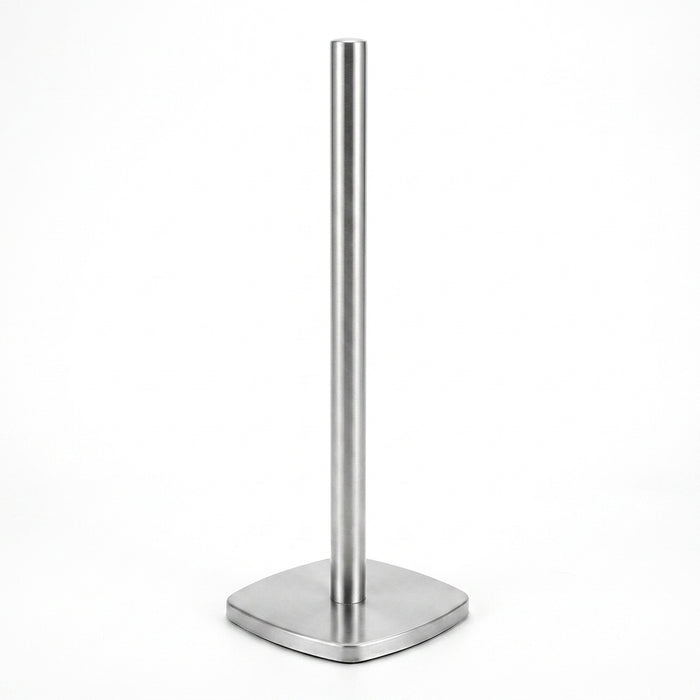 No‑Punch Stainless Steel Paper Towel Holder — Adhesive Kitchen Roll & Wrap Rack