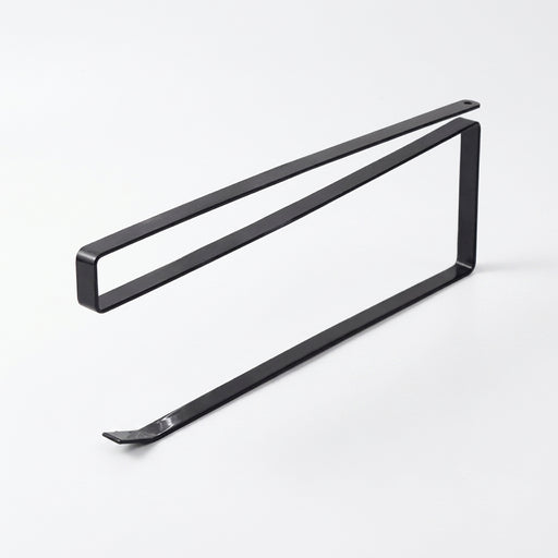 Under-Cabinet Paper Roll Holder – No‑Drill Towel & Cling Film Rack (White/Black)