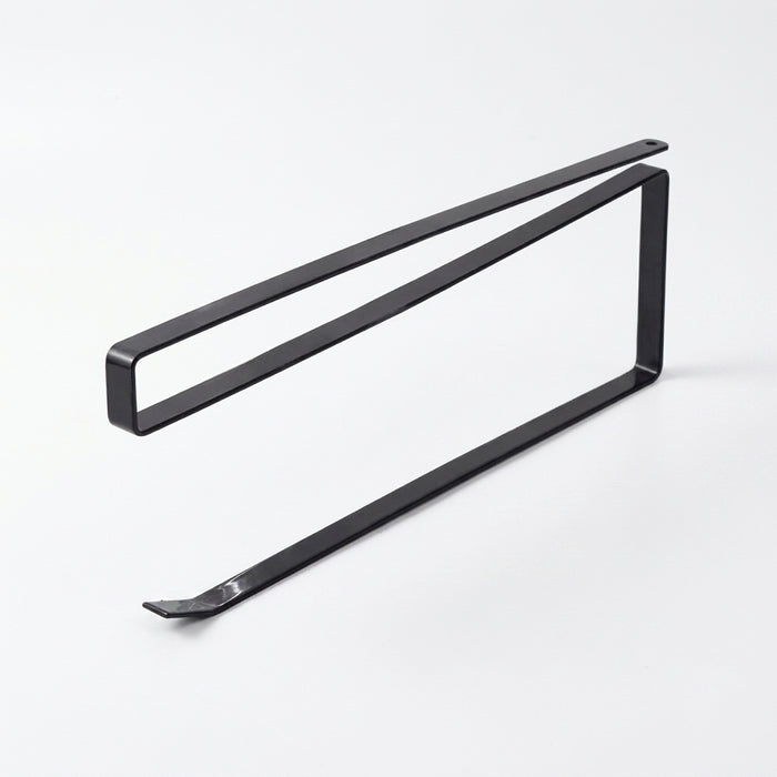 Under-Cabinet Paper Roll Holder – No‑Drill Towel & Cling Film Rack (White/Black)