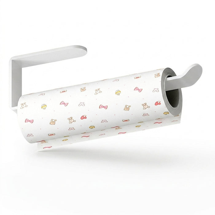 Self‑Adhesive Wall‑Mounted Tissue & Towel Holder — Space‑Saving No‑Drill (White/Black)