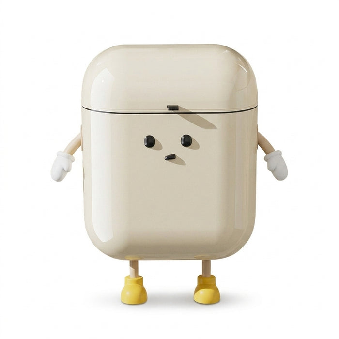 Cream-Coloured Wall-Mounted Kitchen Bin with Lid — 9L / 12L DIY