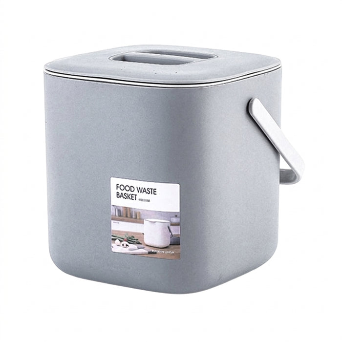 Portable 2-Tier Kitchen Waste Bin with Handle — 4L Compost Drainer