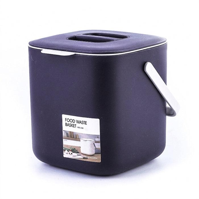 Portable 2-Tier Kitchen Waste Bin with Handle — 4L Compost Drainer