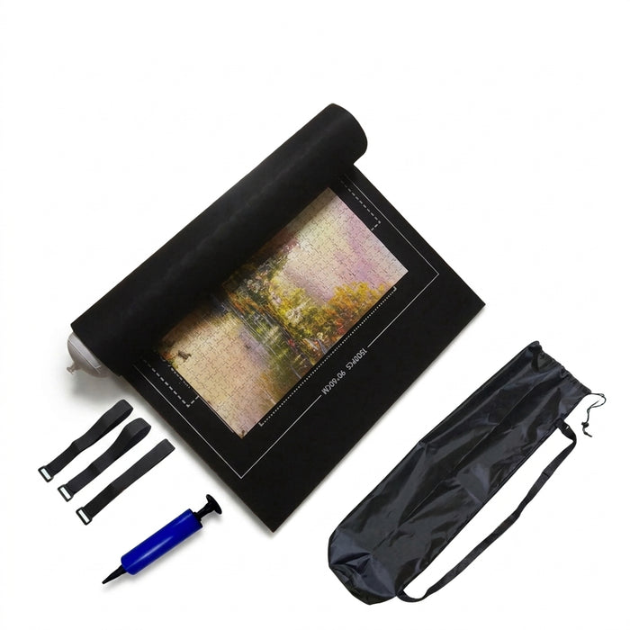 Jigsaw Puzzle Mat Roll-Up — Fits up to 1500 Pieces, Portable Table Saver