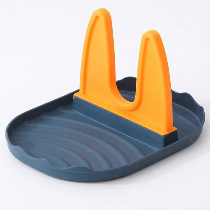Multi-functional Plastic Pot Lid & Spatula Rack for Kitchen and Stove Storage