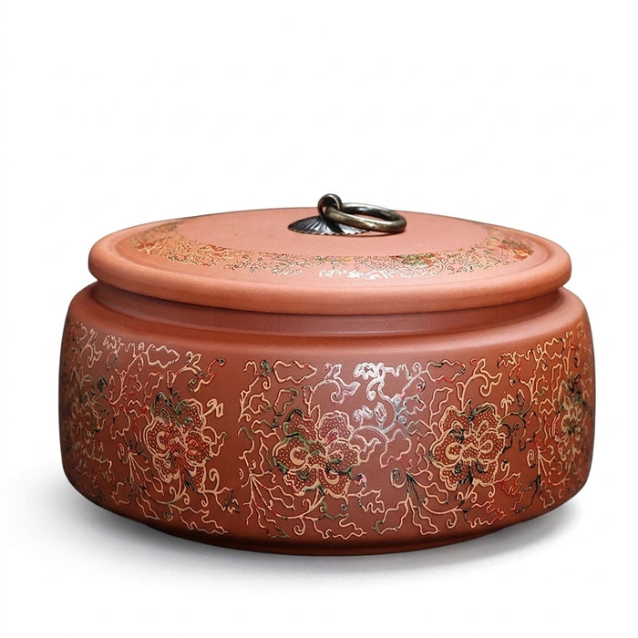 Purple Clay Ceramic Tea Caddy – 18 x 10 cm Sealed Coffee & Candy Canister