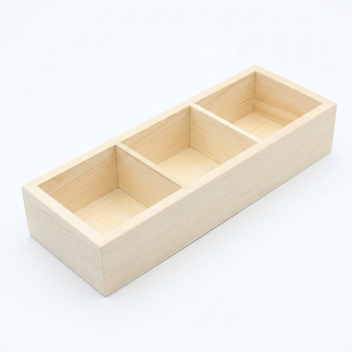Solid Wood Retro Tea Bag Holder — Multi-Compartment Desktop Storage (White/Brown)