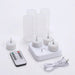 Rechargeable LED Tea Lights – Pack of 12, Black Wick, Remote-Controlled Flame-Effect