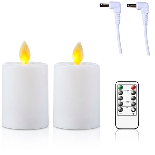 Rechargeable Moving Flame Tealight Candles - Remote & USB (1/2/3/4 pcs)