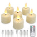 Rechargeable Flameless LED Tea Lights with Remote & Timer — 3D Flicker, 2700K