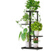 Metal Plant Stand — 4/6/8-Tier Flower Pot Rack, White or Dark Grey