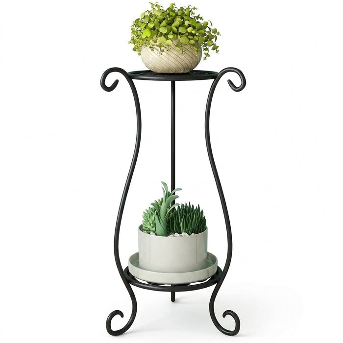 Double-Layer Metal Plant Stand — Multi-Layer Floor Display (1 pack)