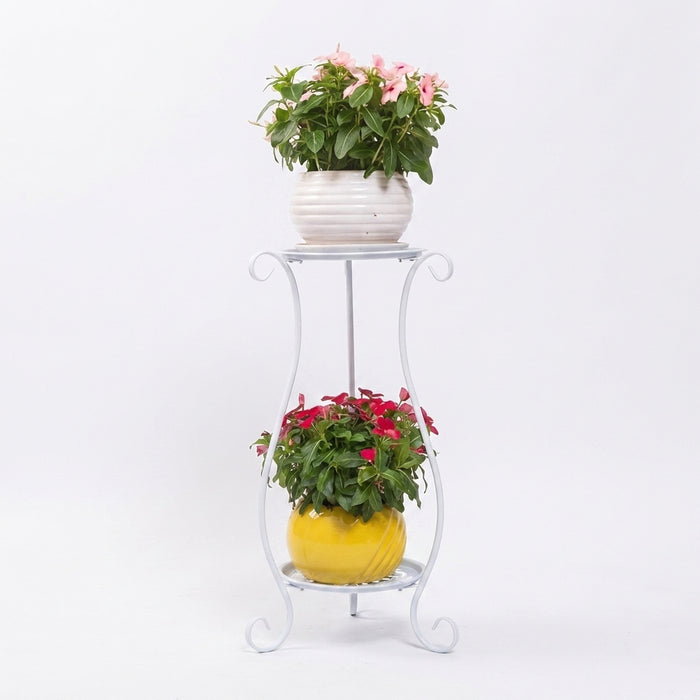Double-Layer Metal Plant Stand — Multi-Layer Floor Display (1 pack)