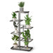 Iron Plant Stand – 4/5/6-Tier Flowerpot Organiser, Black or White