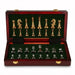 Deluxe 30cm Folding Wooden Checkers & Chess Set with Zinc Alloy Pieces