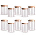 10-piece Glass Storage Jars with Bamboo Lids — Airtight Spice & Food Containers