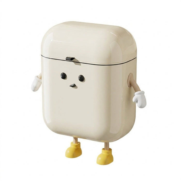 Cream Wall-mounted Kitchen Bin with Lid — 9L / 12L (DIY option)