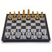 Magnetic Folding Chess Set — Gold & Silver Pieces, Portable Travel Board (7.5 in & 9.8 in)
