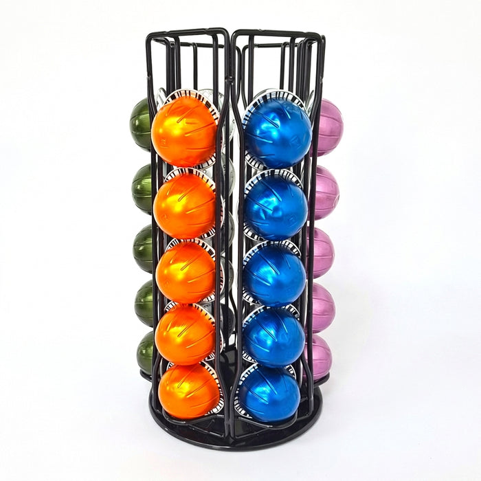 Vertuo/Vertuoline 40‑Pod Drawer Coffee Capsule Holder with Tempered Glass Tray