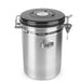 Stainless Steel Coffee Canister with Airtight Lid & CO2 Valve — 1.2L / 1.8L