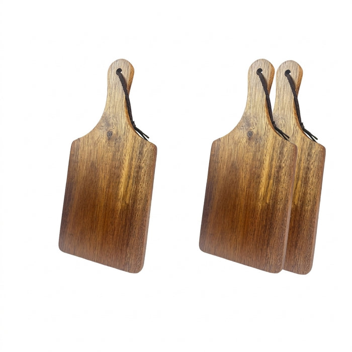 Acacia Wood Mini Cutting Board Set (3pcs) — Rectangle Chopping Blocks for Meat, Cheese & Bread