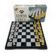 19 x 19cm Folding Magnetic Chess Set — Gold & Silver with Carry Box