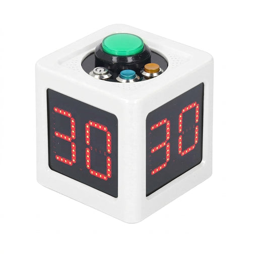 Four-Sided Digital Cube Timer with 1.4-Inch Display, Adjustable Brightness and Countdown Presets