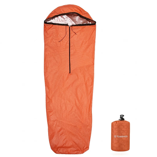 Lightweight Reflective Emergency Sleeping Bag with Hood and Storage Sack