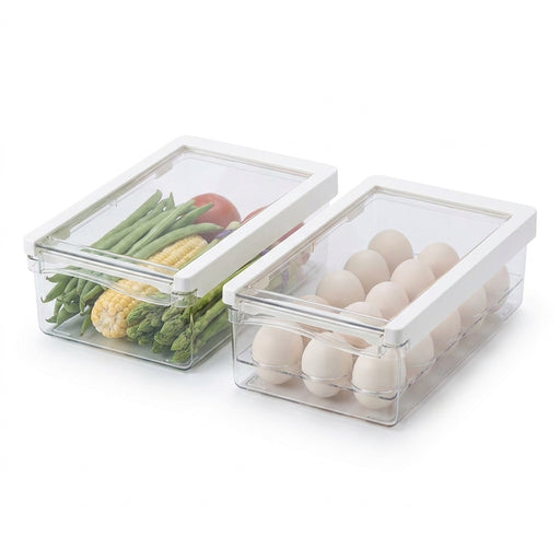 Transparent Sliding Refrigerator Storage Drawer