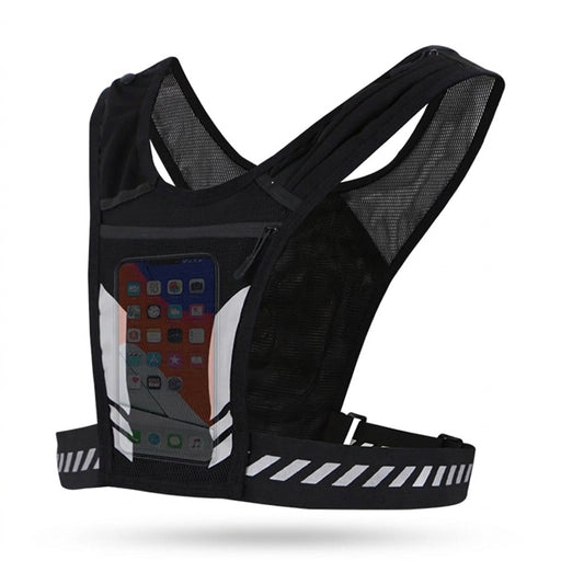 Men’s Lightweight Breathable Running Vest with Phone Pocket and Water Bottle Holder