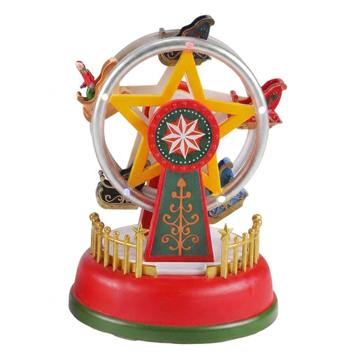 LED Christmas Carousel Decoration with Lights, Rotation and Music Box
