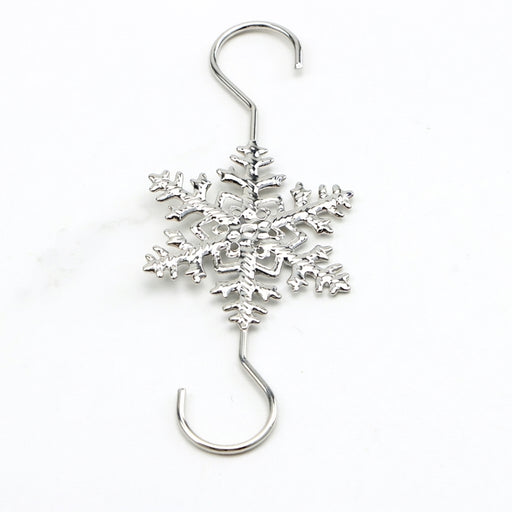 5-Piece Stainless Steel S-Shaped Christmas Snowflake Hooks, Silver or Gold