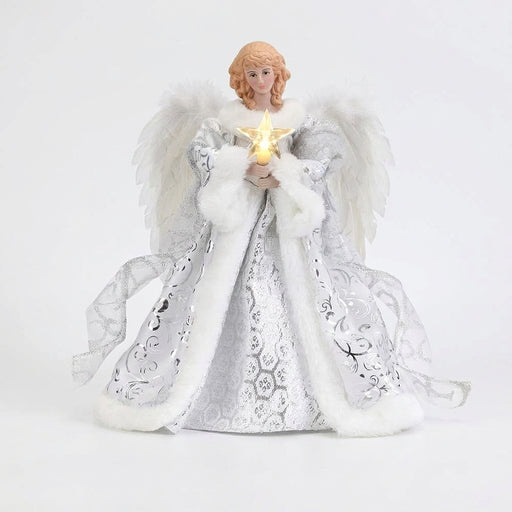 Light-Up Christmas Angel Tree Topper with String Lights