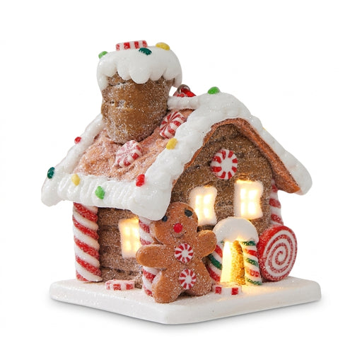 Light-Up Gingerbread House Christmas Tree Ornament