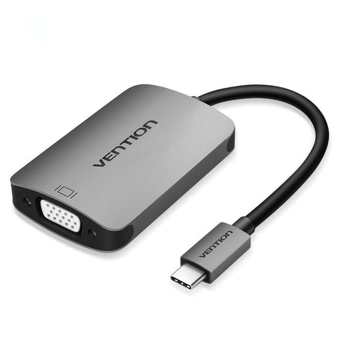 Vention CGKHA USB-C Hub - Type-C to HDMI 4K 1080P 60Hz Adapter & VGA Converter - Ideal for TV Projectors and Hub Connections - Shopsta EU