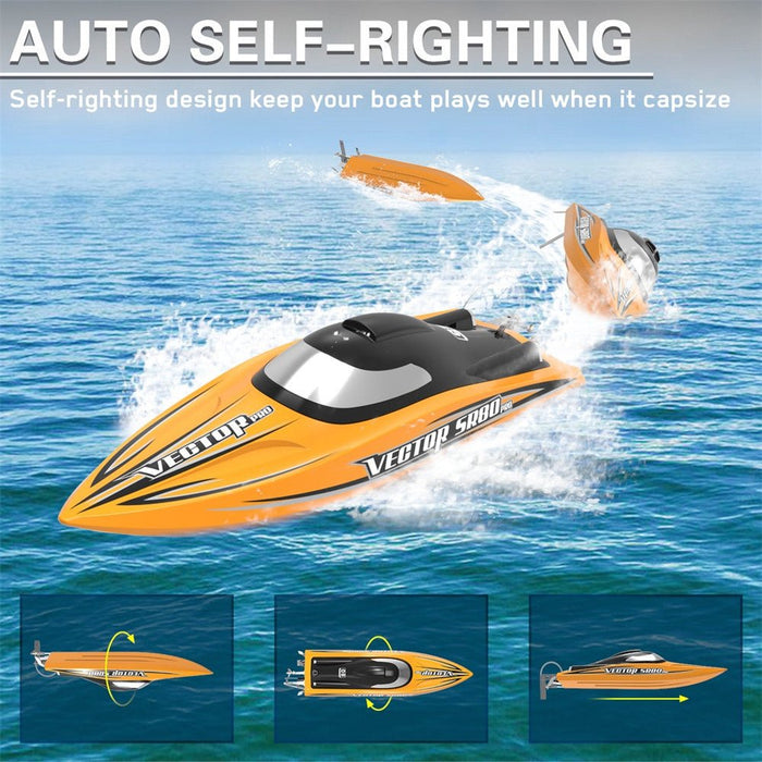 Volantexrc Vector SR80 Pro 798-4P - 70km/h 800mm High-Speed RC Boat with All Metal Hardware & Auto Roll Back Function - Perfect for Thrill-Seeking Water Enthusiasts - Shopsta EU