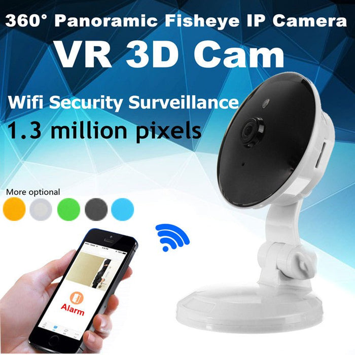 VR 360° 3D - Panoramic 960P Fisheye IP Camera, Wifi 1.3MP, Home Security Surveillance, Two Way Talk Audio - Perfect for monitoring your property and communicating with loved ones - Shopsta EU