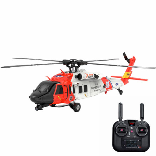 YXZNRC F09-S - 2.4G 6CH 6-Axis Gyro GPS Optical Flow 5.8G FPV Camera 1:47 Scale Flybarless RC Helicopter - Dual Brushless Motor for Enhanced Flight Stability - Shopsta EU